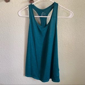 Nike Racerback Dri-Fit Workout Top Size Small teal blue